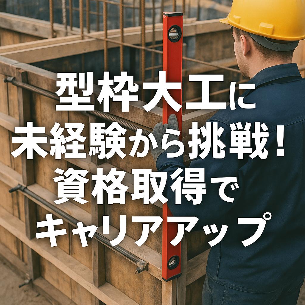 型枠大工に未経験から挑戦！資格取得でキャリアアップ